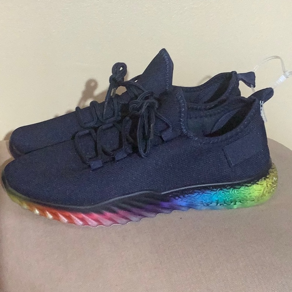 Wanted Navy Lace Up Sneaker